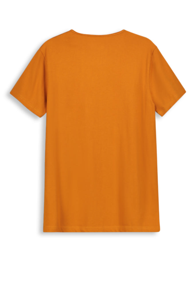 V-Neck T-Shirt _ 141848 _ Deep Mustard