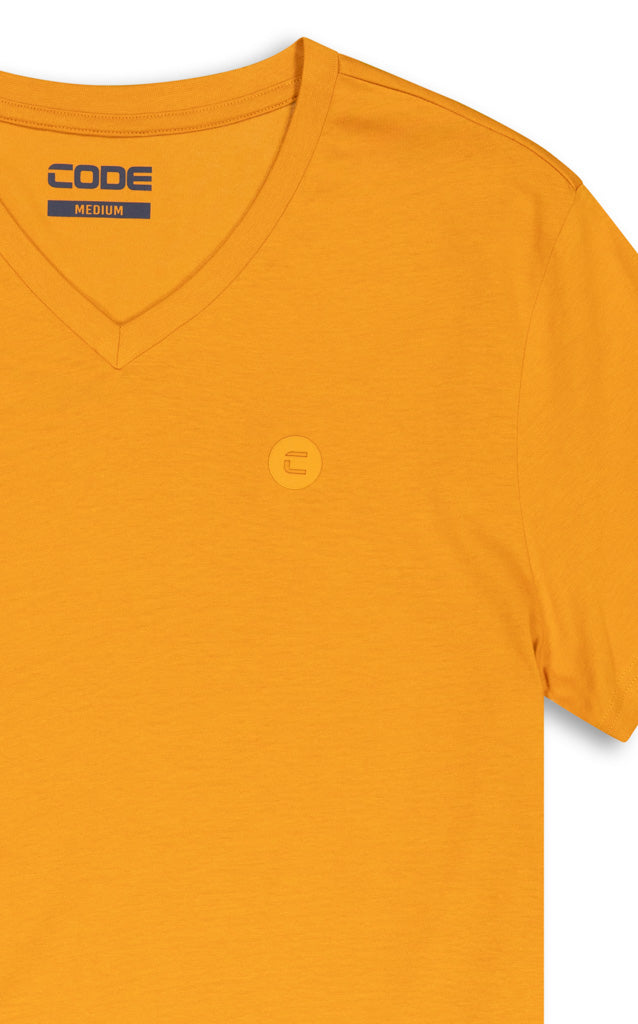 V-Neck T-Shirt _ 142004 _ Mustard