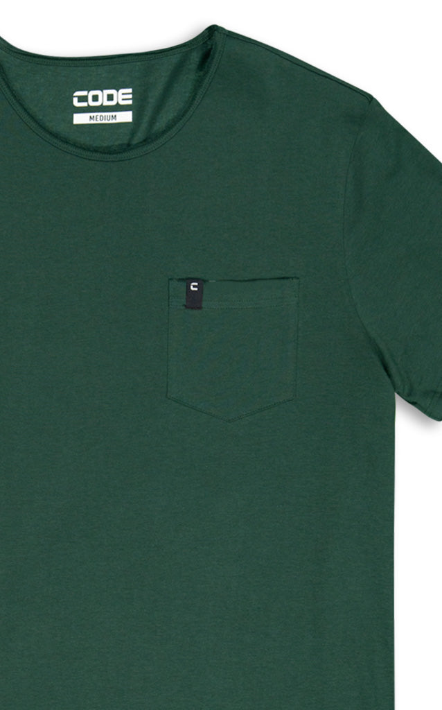 Basic T-Shirt With Pocket _ 142156 _ Forest Green