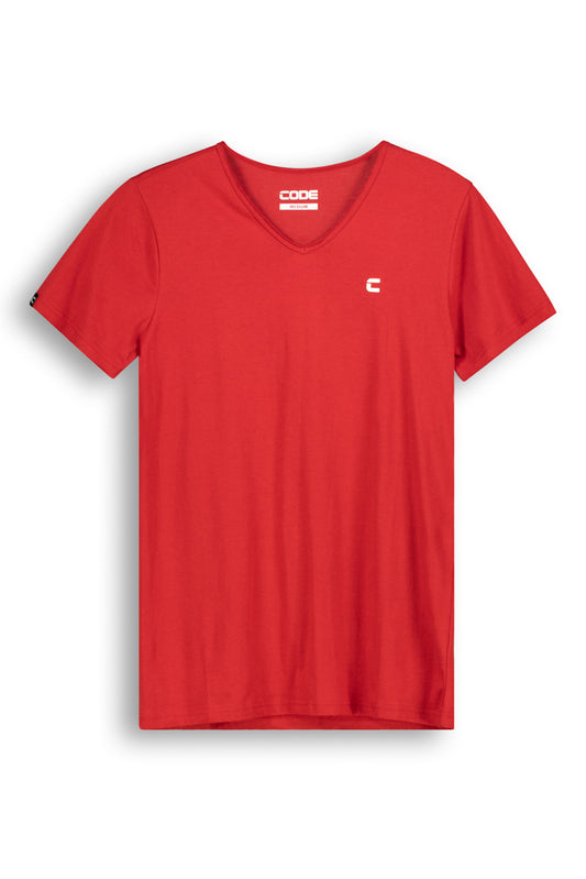 Basic T-shirt _ 142158 _ Deep Red
