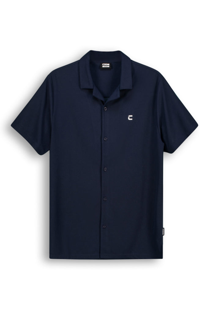 Textured Shirt _ 142641 _ Blue Print