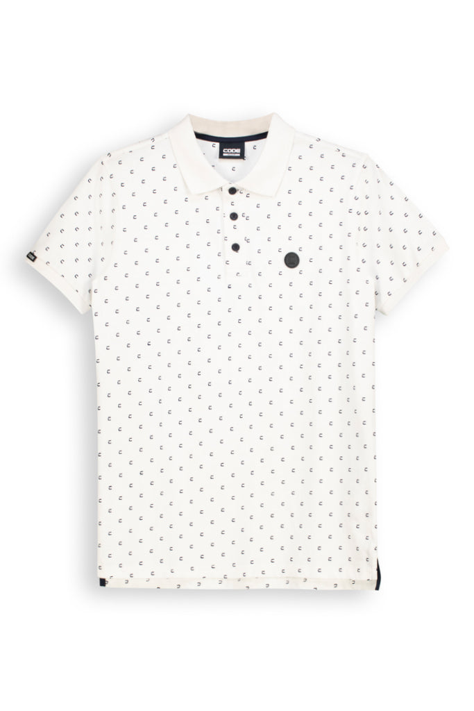 Printed Golfer _ 142816 _ White