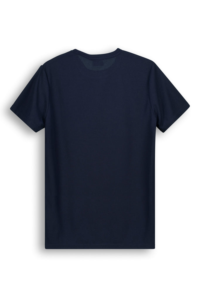 Textured T-Shirt _ 143124 _ Navy