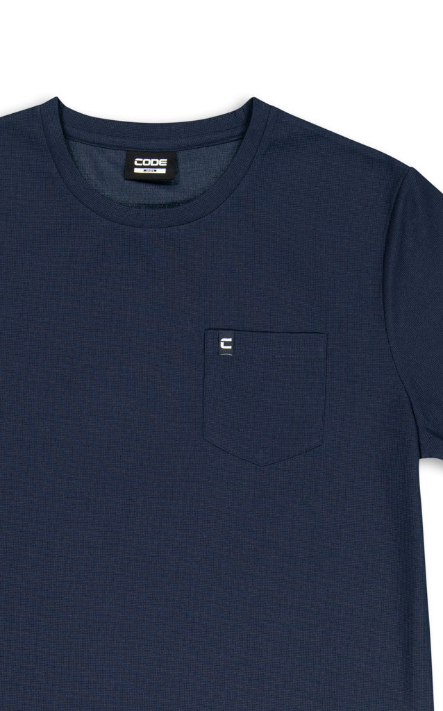Textured T-Shirt _ 143124 _ Navy