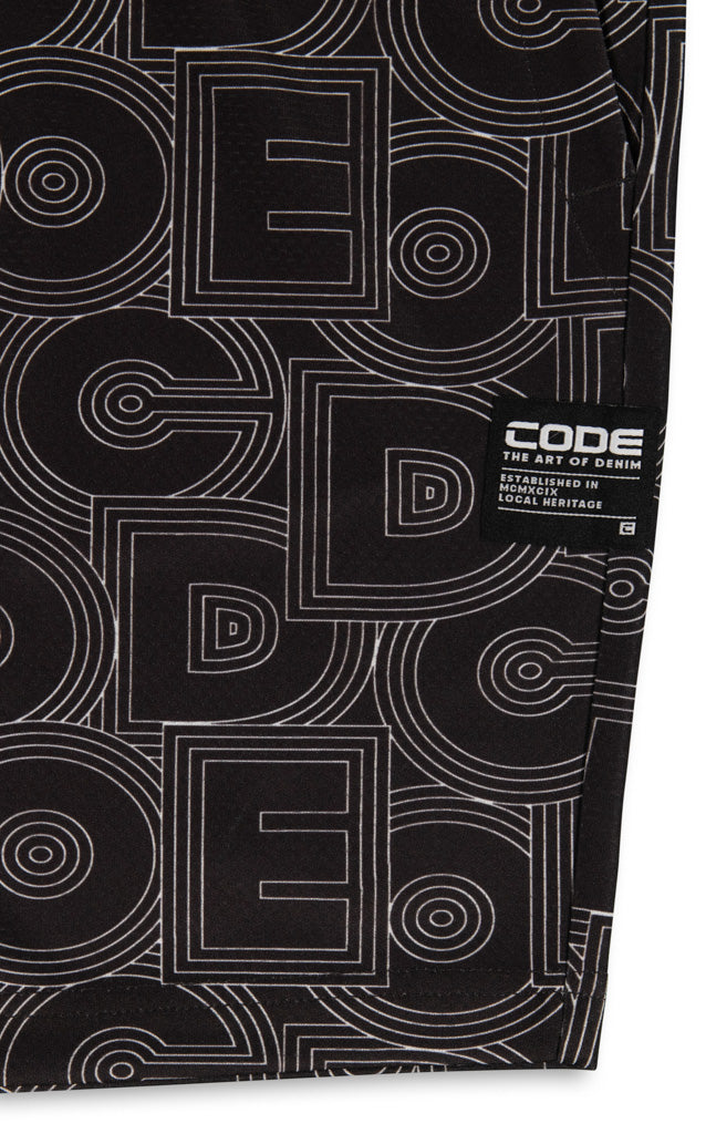 Printed Jogger Shorts _ 143158 _ Black