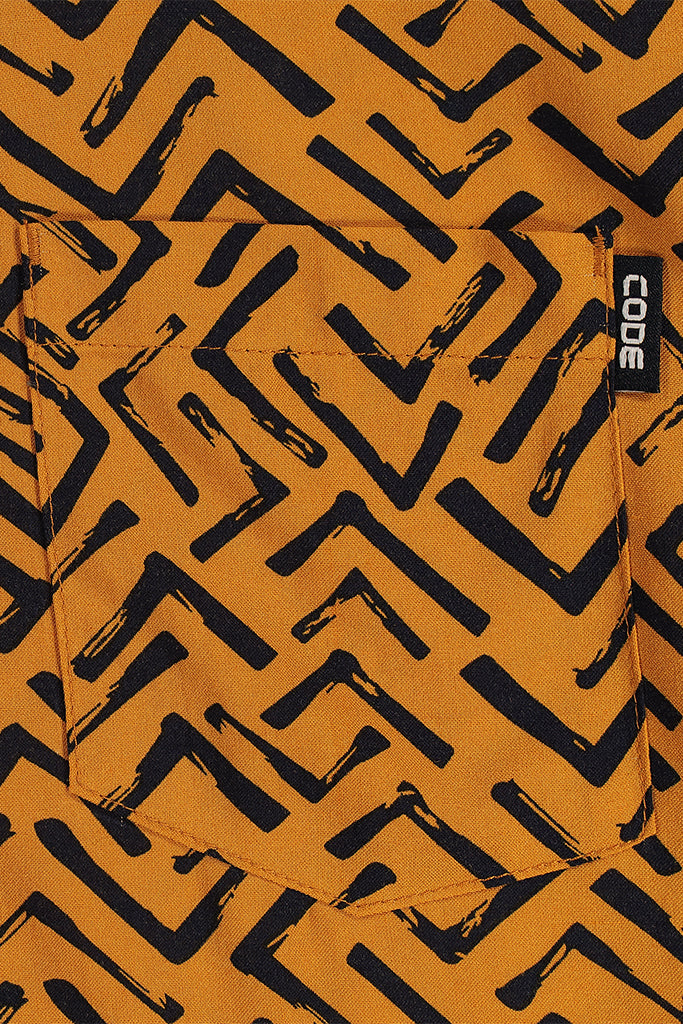 Printed Shirt _ 143790 _ Mustard