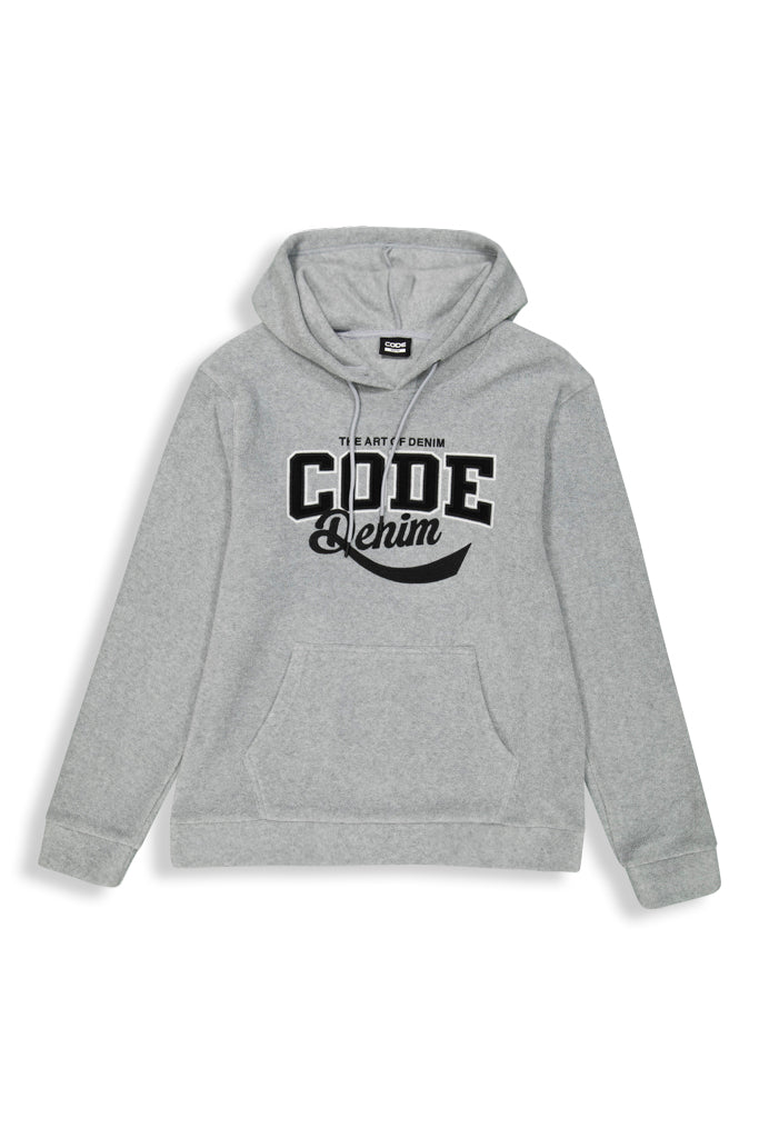 Polar Fleece Hoodie _ 156748 _ Grey Melange
