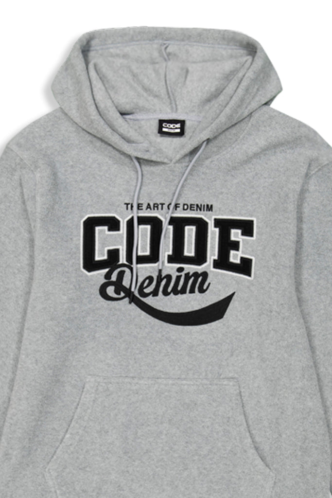 Polar Fleece Hoodie _ 156748 _ Grey Melange