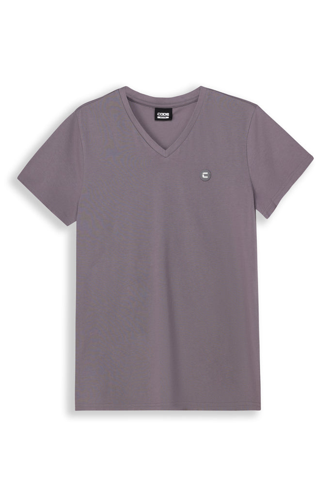 V-Neck T-Shirt _ 156768 _ Dark Grey