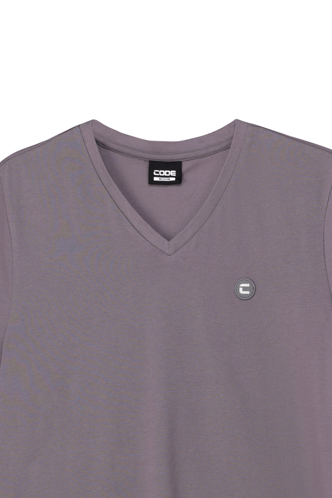 V-Neck T-Shirt _ 156768 _ Dark Grey