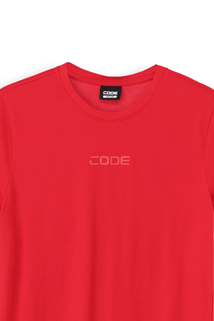 Crew Neck T-Shirt _ 163474 _ Fire Red