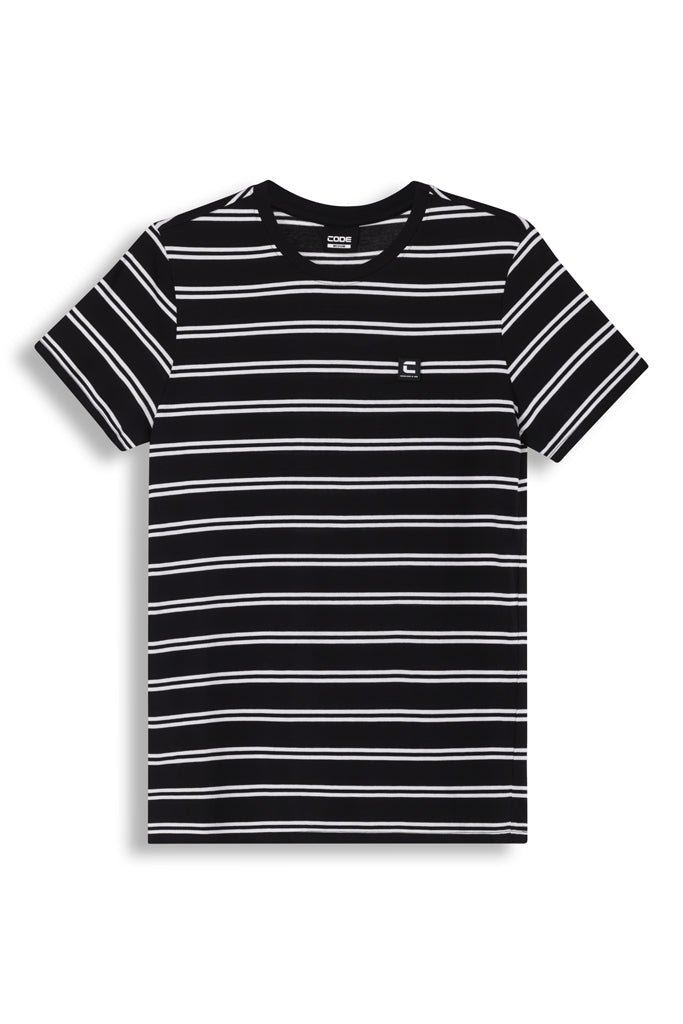 Crew Neck T-shirt - Black Multi