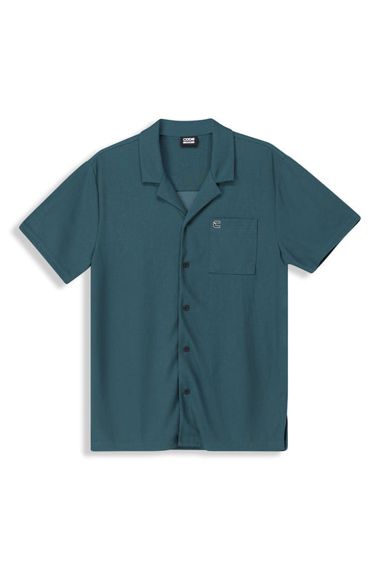 Waffle Knit Shirt _ 163904 _ Deep Teal