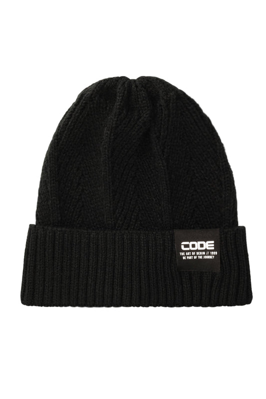 Fold Over Beanie _ 156673 _ Black