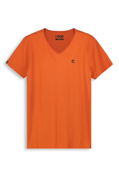 Basic V-Neck T-Shirt _ 142001 _ Butternut