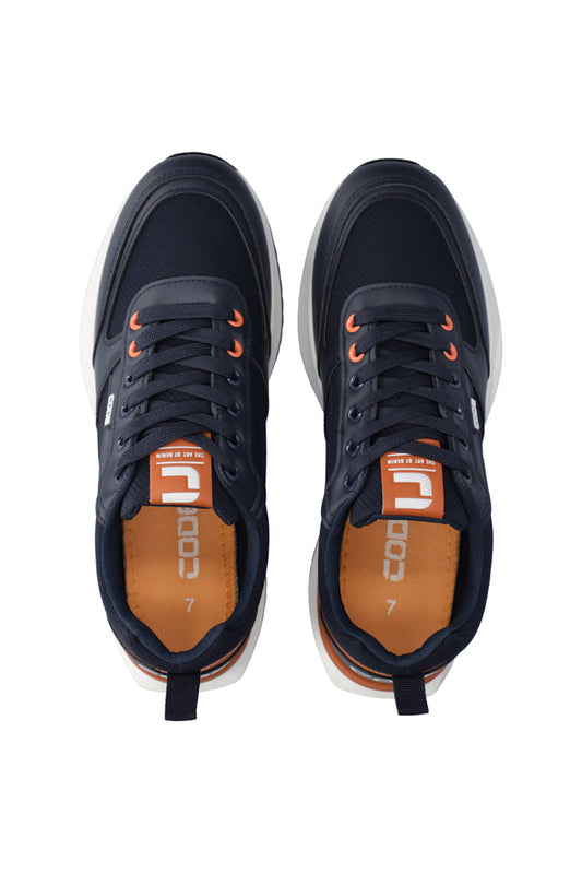 Branded Runner Sneaker _ 142044 _ Navy
