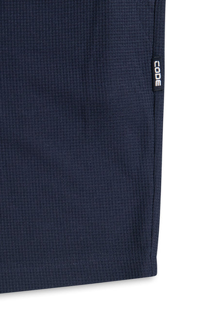 Textured Jog Shorts _ 143130 _ Navy