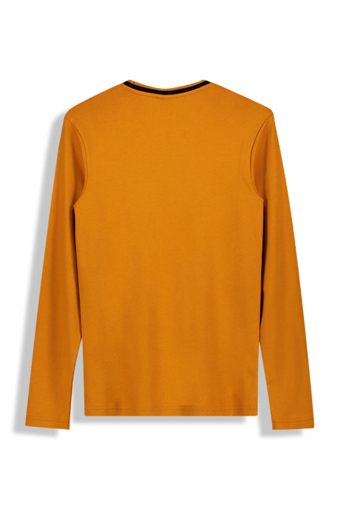 Fitted Long Sleeve T-Shirt _ 146079 _ Mustard