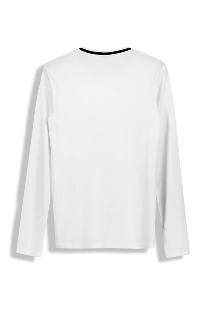 Fitted Long Sleeve T-Shirt _ 146080 _ White