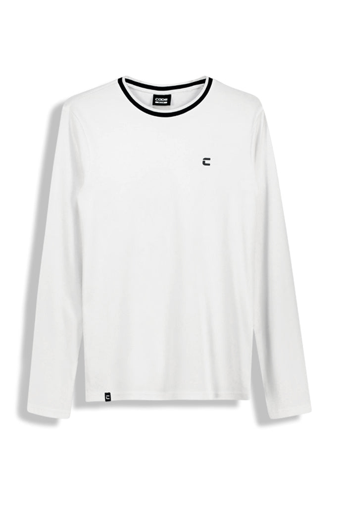 Fitted Long Sleeve T-Shirt _ 146080 _ White