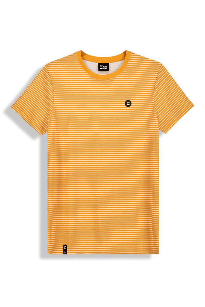 Striped T-Shirt _ 146451 _ Mustard Multi