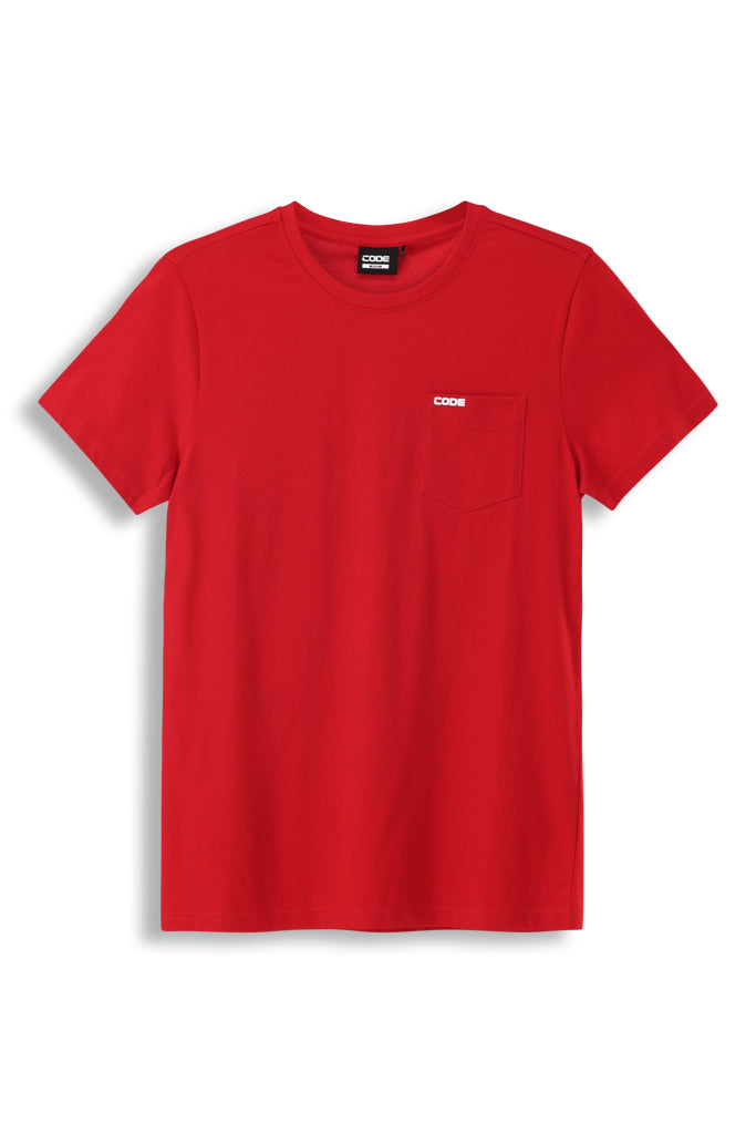 Crew Neck T-Shirt _ 151386 _ Fire Red