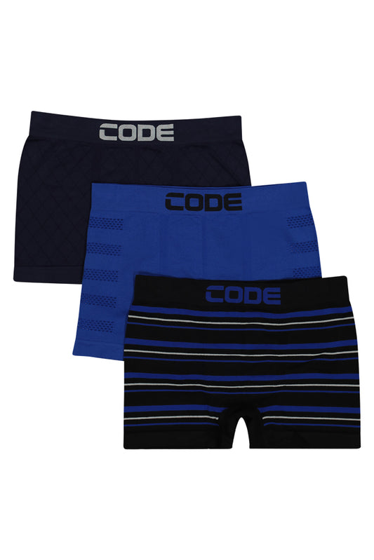 3-Pack Seamless Boxers _ 147504 _ Navy