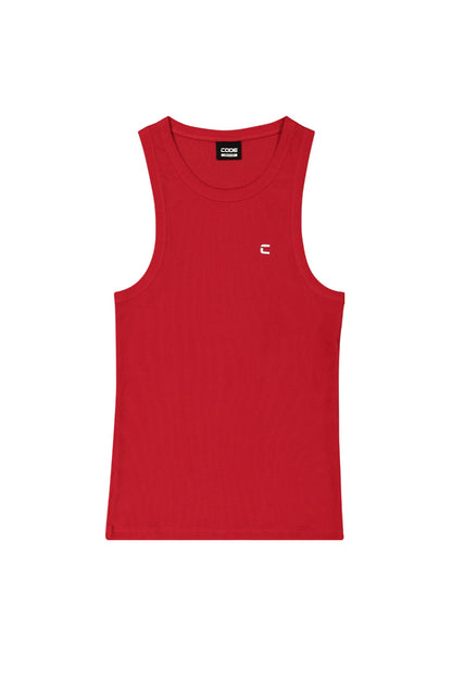 Ribbed Vest _ 148955 _ Red