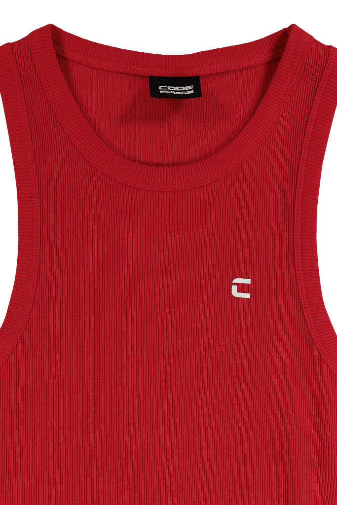 Ribbed Vest _ 148955 _ Red