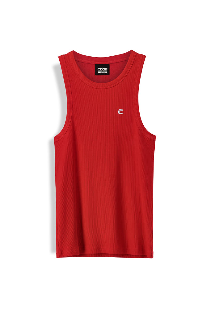 Ribbed Vest _ 148955 _ Red