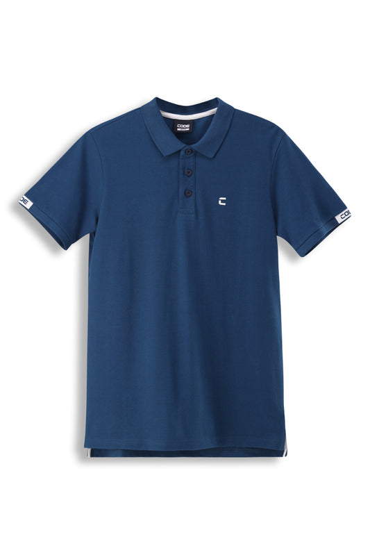 Pique Golfer _ 149293 _ Opal Blue