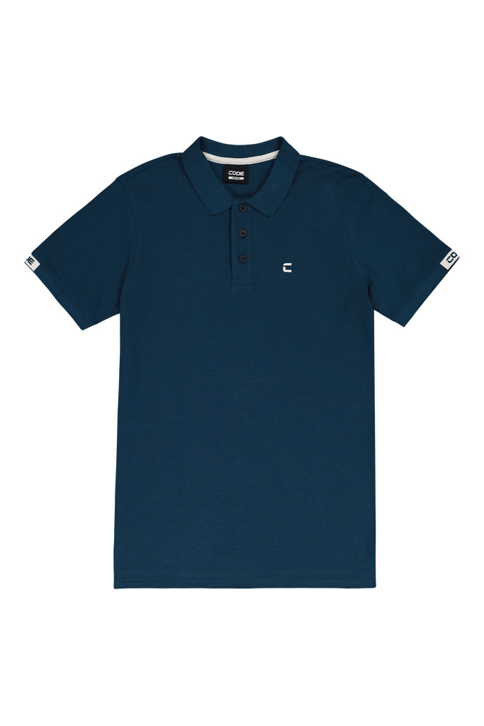 Pique Golfer _ 149293 _ Opal Blue