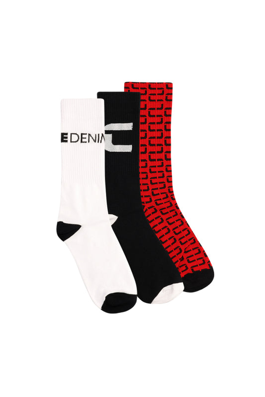 3-Pack Capsule Socks _ 149309 _ Fire Red