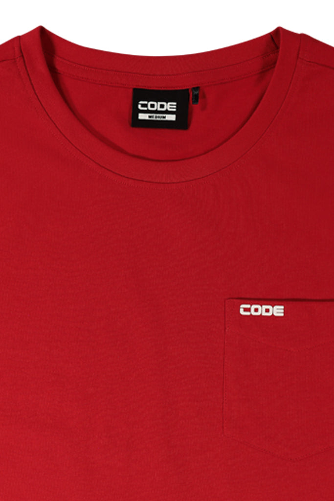 Crew Neck T-Shirt _ 151386 _ Fire Red