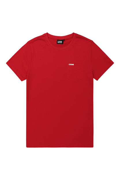 Crew Neck T-Shirt _ 151386 _ Fire Red