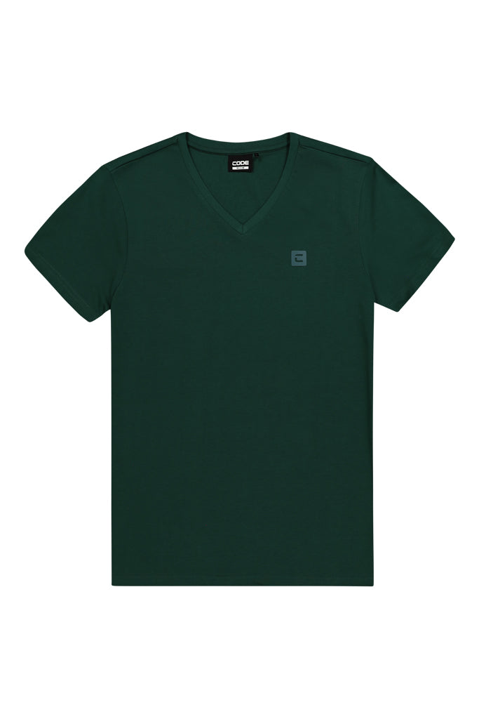 V-Neck T-Shirt _ 151390 _ Rain Forest Green