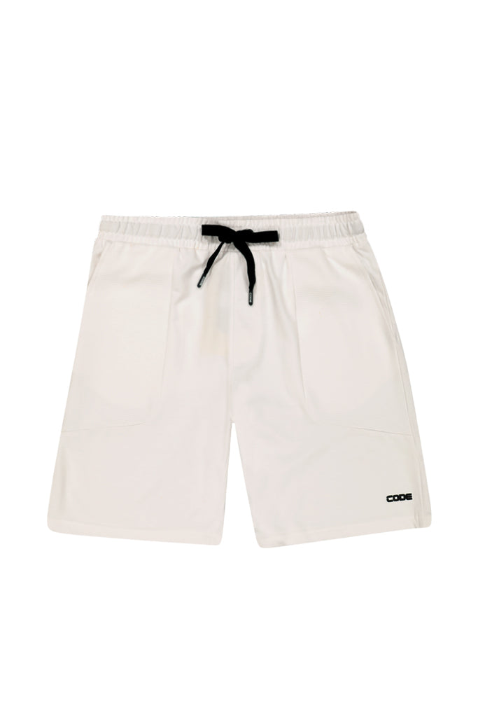 Knit Combo Shorts _ 151504 _ White