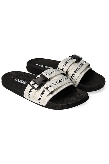 Double Strap Slides _ 151587 _ White