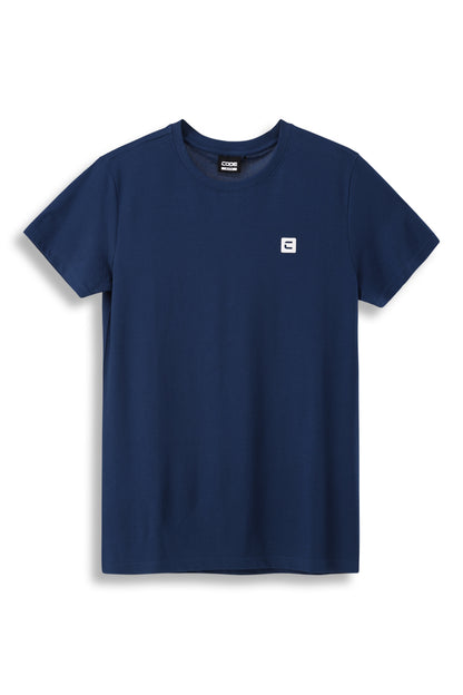 Front view: A serene opal blue t-shirt, perfect for a fresh and calming aesthetic.