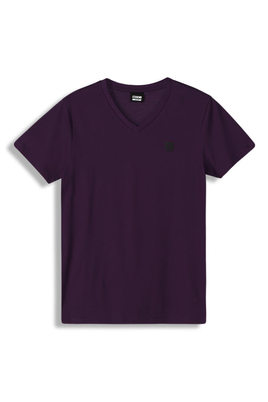 V-Neck T-Shirt _ 152072 _ Blackberry