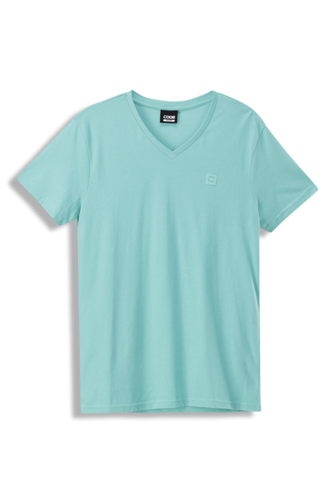 V-Neck T-Shirt _ 152073 _ Pool Blue