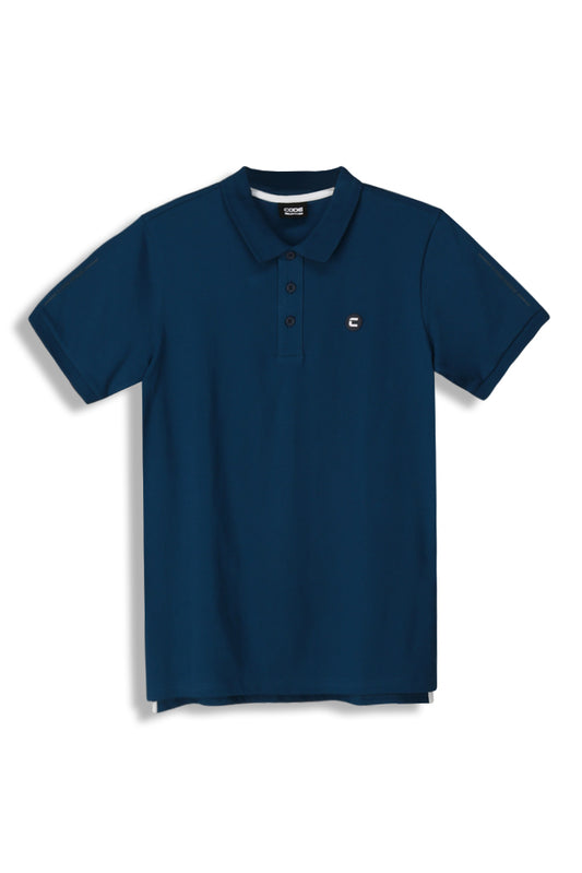 Front View: Elegant opal blue Kasi golfer with a subtle sporty look and comfortable fit.