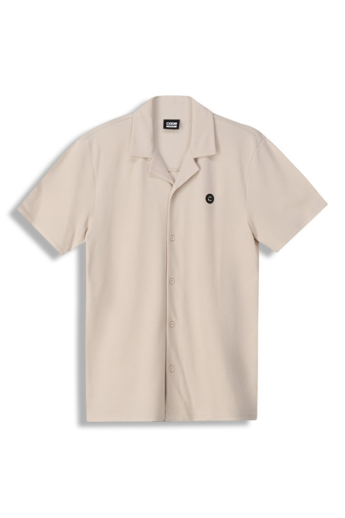 Pique Shirt _ 152302 _ Pumice Stone