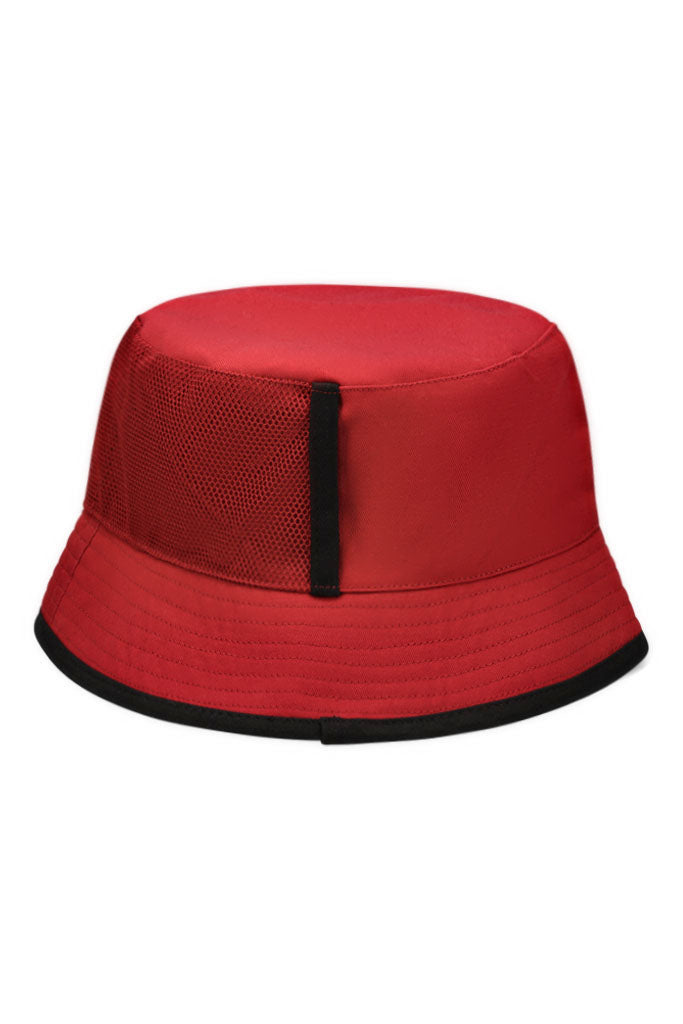 Mesh Pocket Bucket Hat _ 152481 _ Red