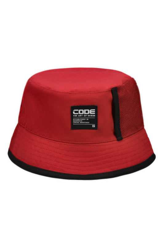 Mesh Pocket Bucket Hat _ 152481 _ Red