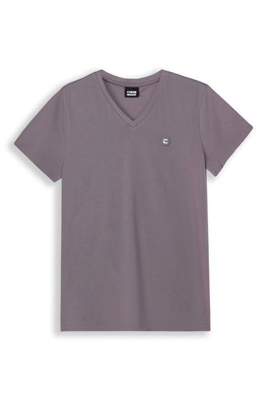 V-Neck T-Shirt _ 156768 _ Dark Grey
