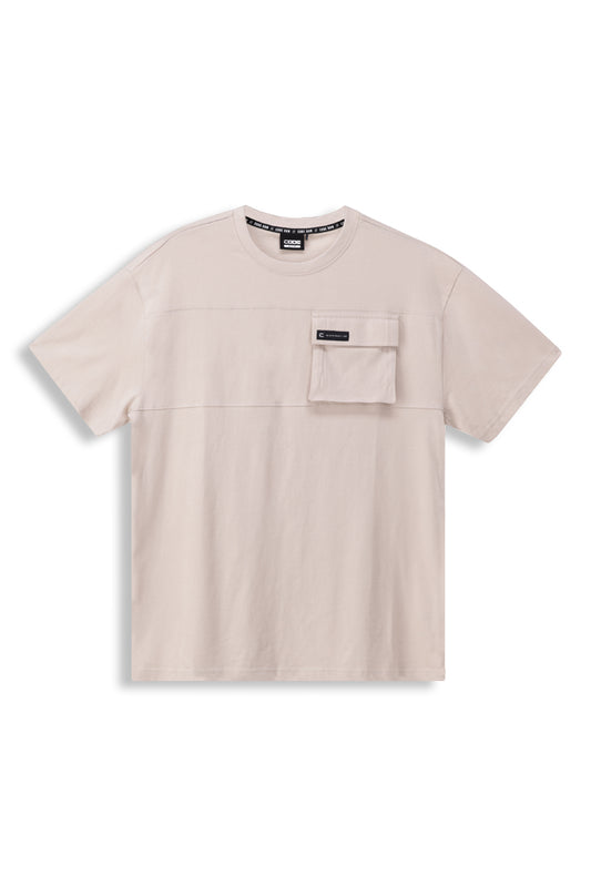 Oversized Pocket T-Shirt _ 151486 _ Pumice Stone