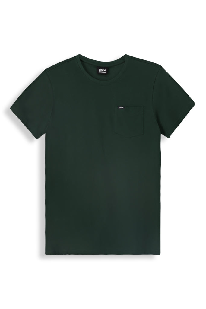 Crew Neck T-Shirt _ 156767 _ Forest Green