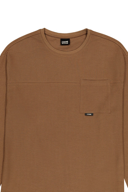 Textured Long Sleeve T-Shirt