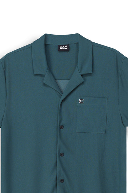 Waffle Knit Shirt _ 163904 _ Deep Teal